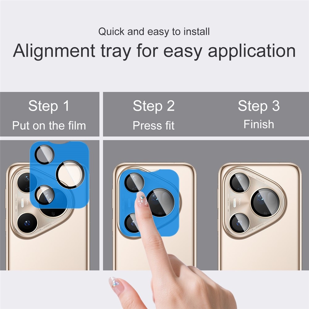IMK sklo čočky fotoaparátu na Huawei Pura 80 Ultra (samostatná skla) s aplikačním rámečkem