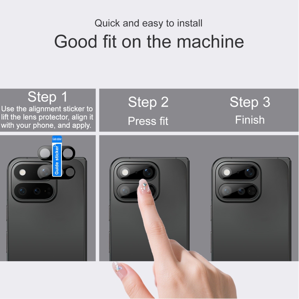 IMK sklo čočky fotoaparátu na mobil Google Pixel 11 Pro Fold - černé