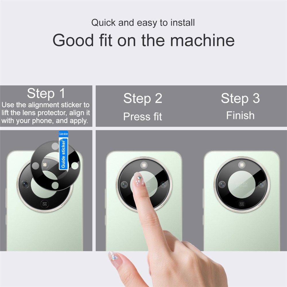 IMK sklo čočky fotoaparátu na mobil Honor Magic 8 Lite 5G - černé