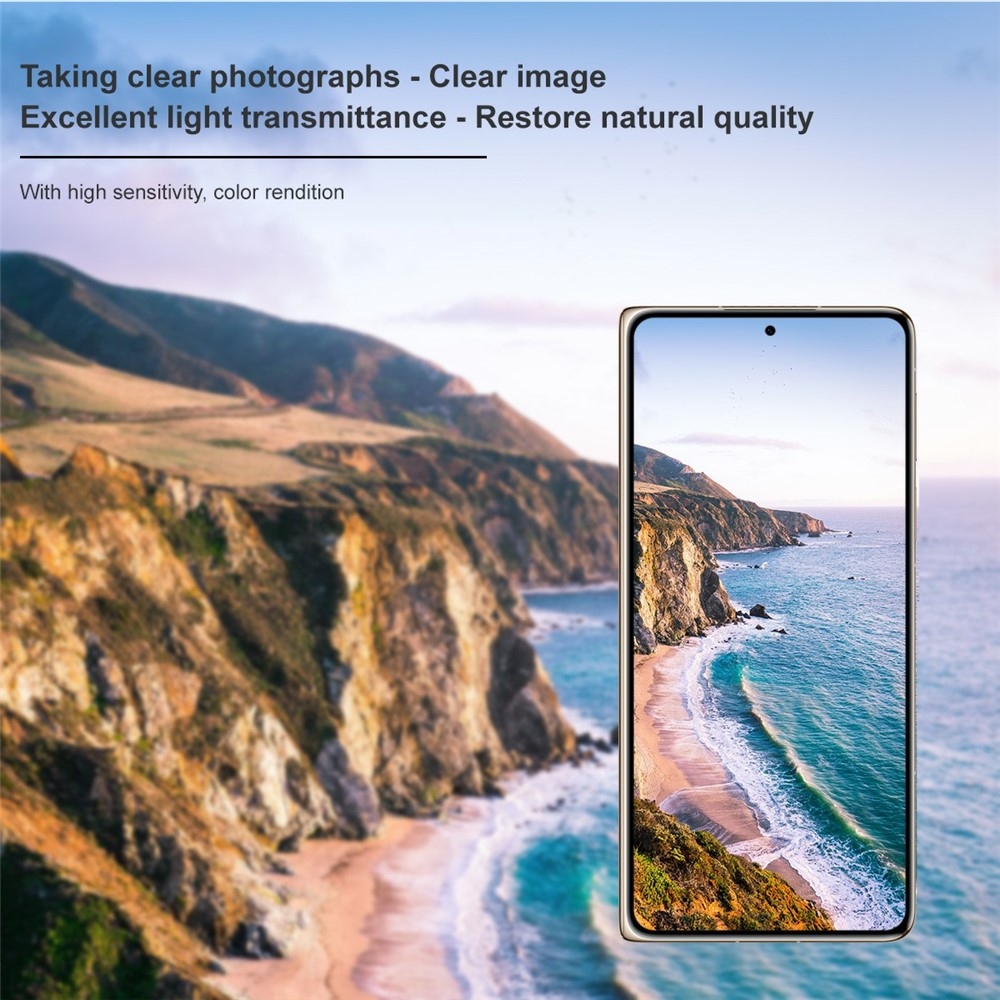 IMK sklo čočky fotoaparátu na mobil Huawei Mate X7 s aplikačním rámečkem - černé