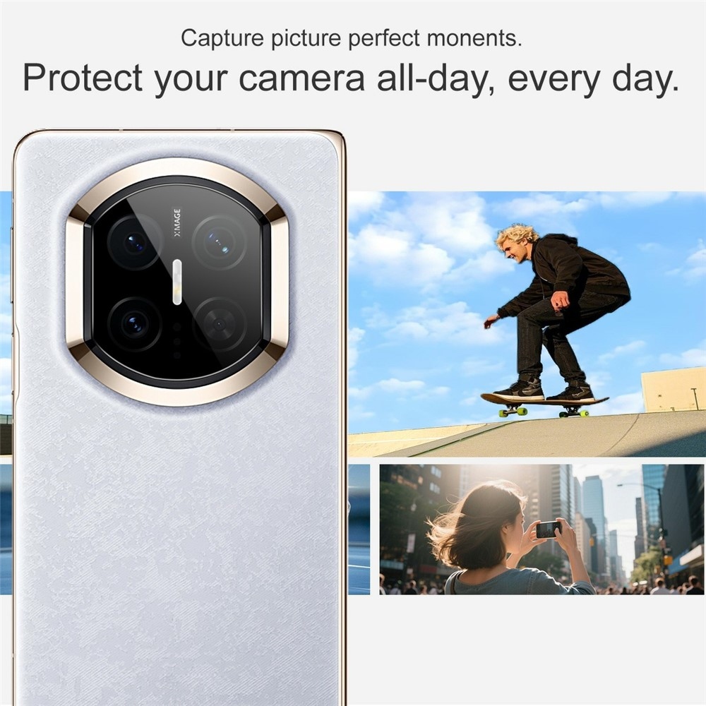 IMK sklo čočky fotoaparátu na mobil Huawei Mate X7 s aplikačním rámečkem - černé