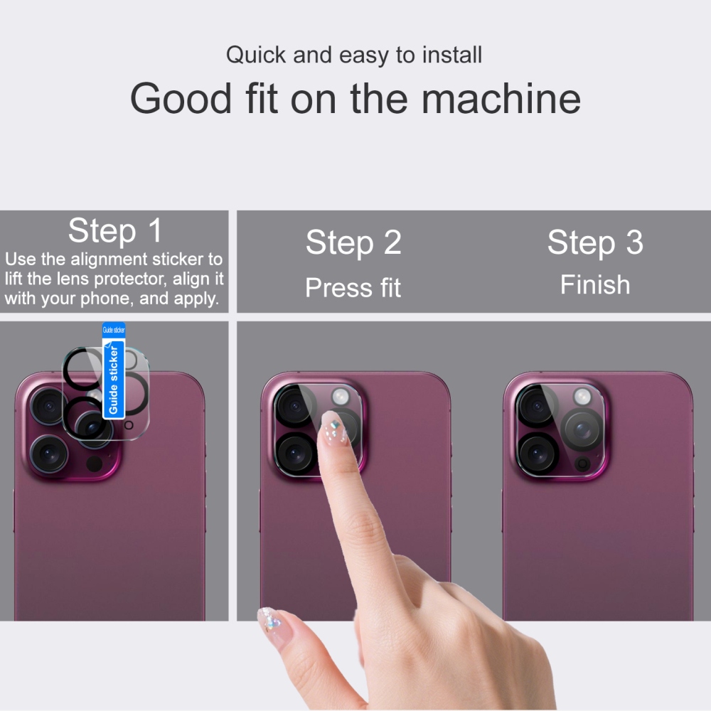 IMK sklo čočky fotoaparátu na mobil iPhone 18 Pro Max - černé kroužky