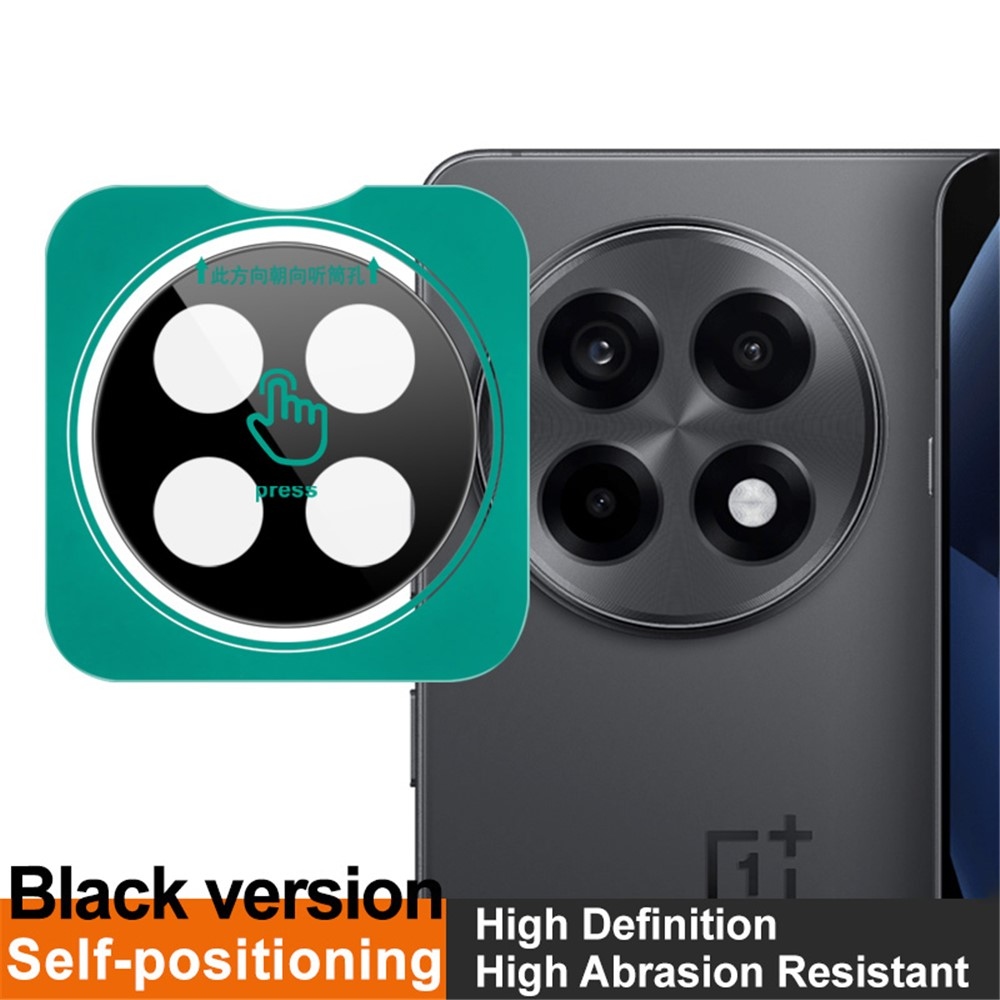 IMK sklo čočky fotoaparátu na mobil OnePlus 13R 5G s aplikačním rámečkem - černé