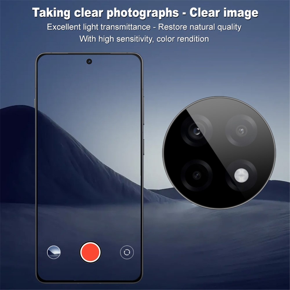 IMK sklo čočky fotoaparátu na mobil OnePlus 13R 5G s aplikačním rámečkem - černé
