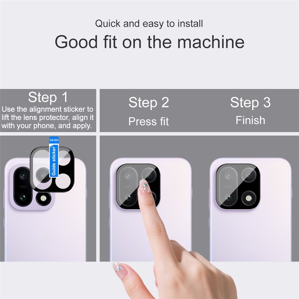 IMK sklo čočky fotoaparátu na mobil OnePlus 15 5G - černé