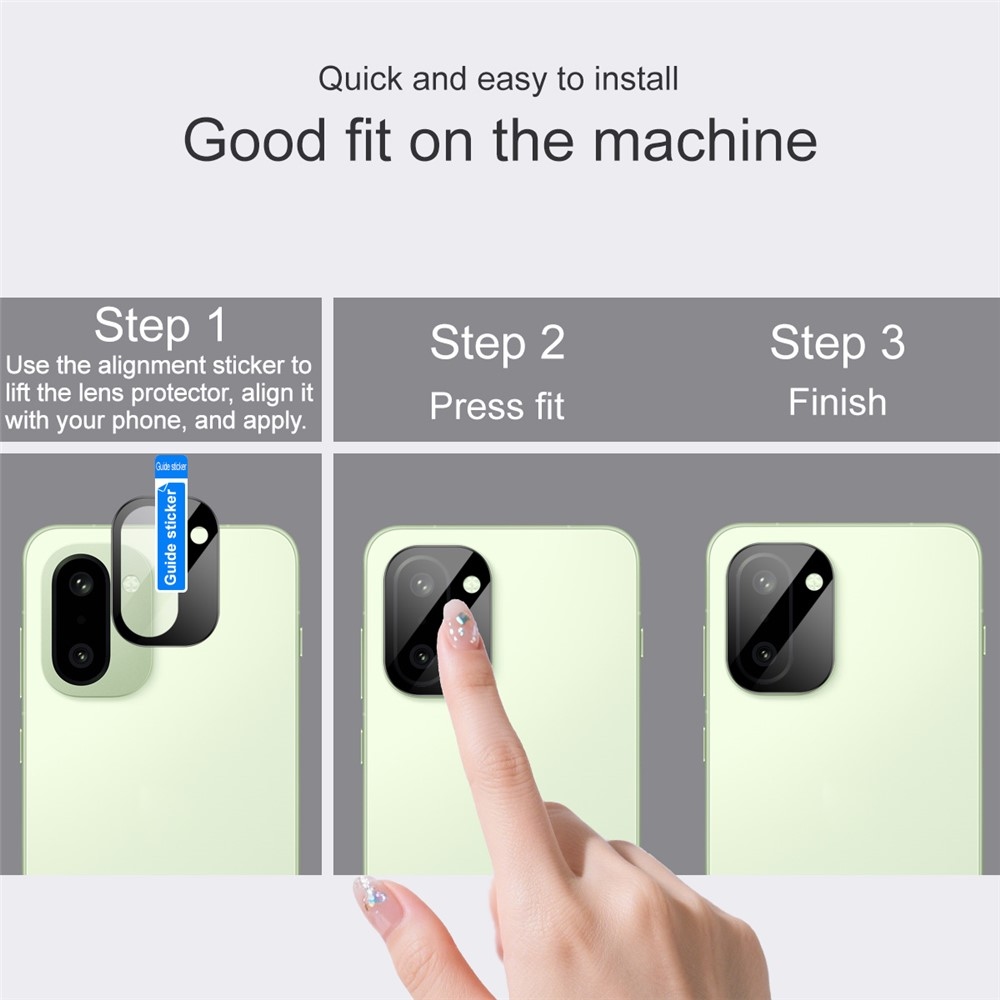 IMK sklo čočky fotoaparátu na mobil OnePlus 15R 5G - černé