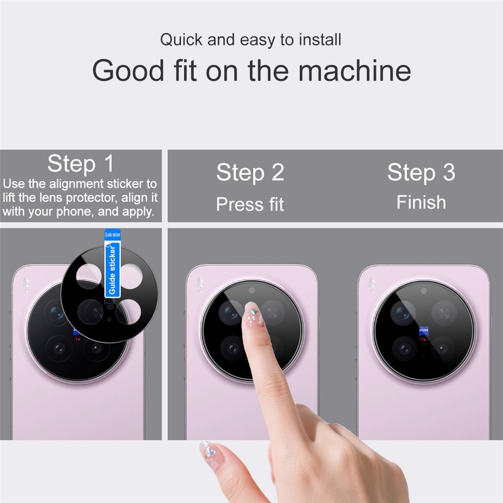 IMK sklo čočky fotoaparátu na mobil Vivo X300 Pro 5G - černé