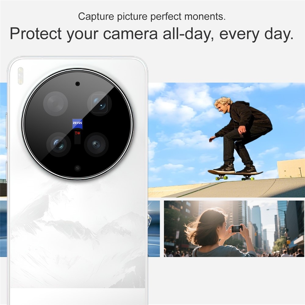 IMK sklo čočky fotoaparátu na mobil Vivo X300 Ultra 5G s aplikačním rámečkem - černé