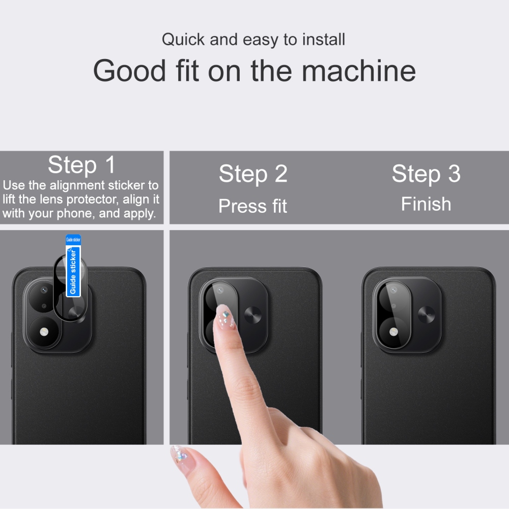IMK sklo čočky fotoaparátu na mobil Xiaomi Redmi Note 17 4G/5G - černé