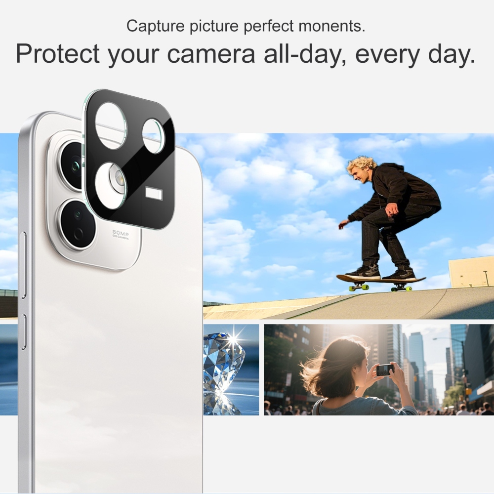 IMK sklo čočky fotoaparátu na mobil Xiaomi Redmi Note 17 Pro Max 5G - černé