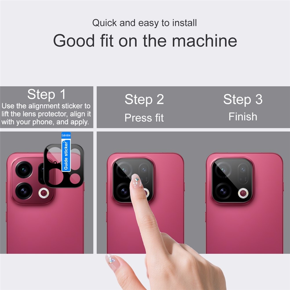 IMK sklo čočky fotoaparátu na Oppo Find X9 5G - černé