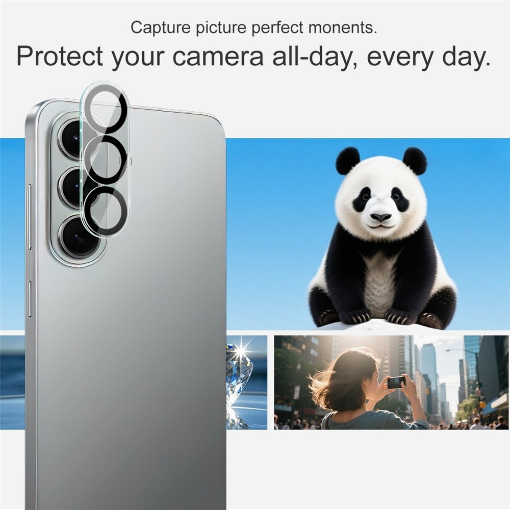 IMK sklo čočky fotoaparátu na Samsung Galaxy S26+ - černé kroužky