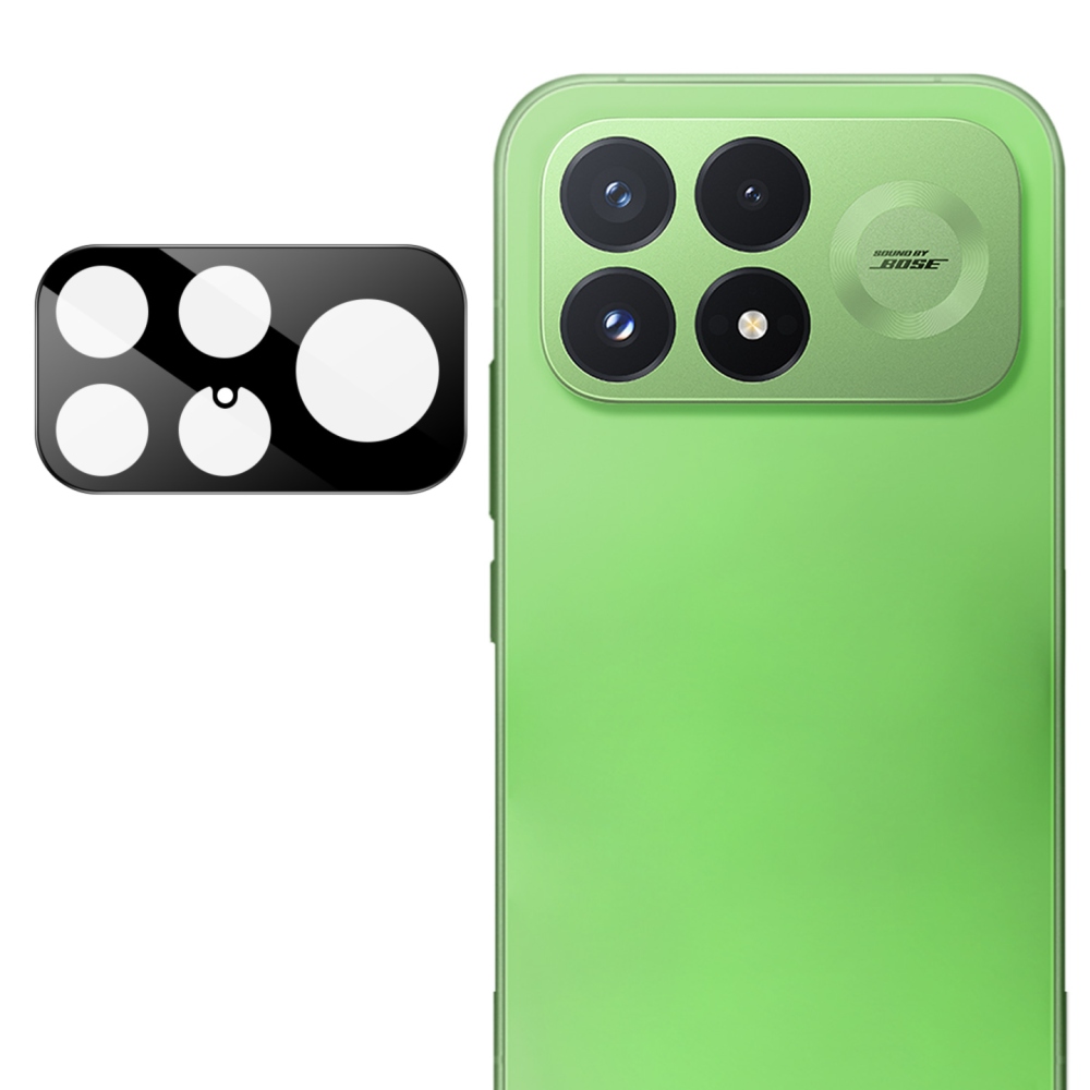 IMK sklo čočky fotoaparátu na Xiaomi Poco F9 Pro 5G (samostatná skla) s aplikačním rámečkem - černé