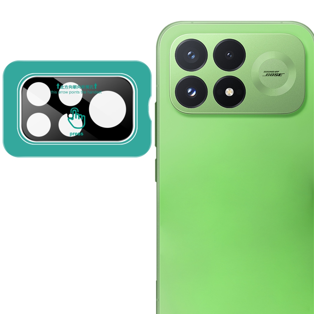 IMK sklo čočky fotoaparátu na Xiaomi Poco F9 Pro 5G (samostatná skla) s aplikačním rámečkem - černé
