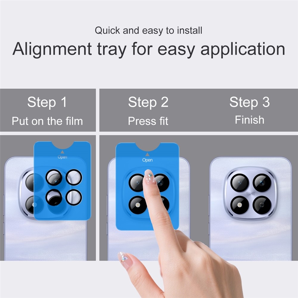IMK sklo čočky fotoaparátu na Xiaomi Redmi Note 15 Pro+ 5G/ Note 15 Pro 5G (samostatná skla) s aplikačním rámečkem