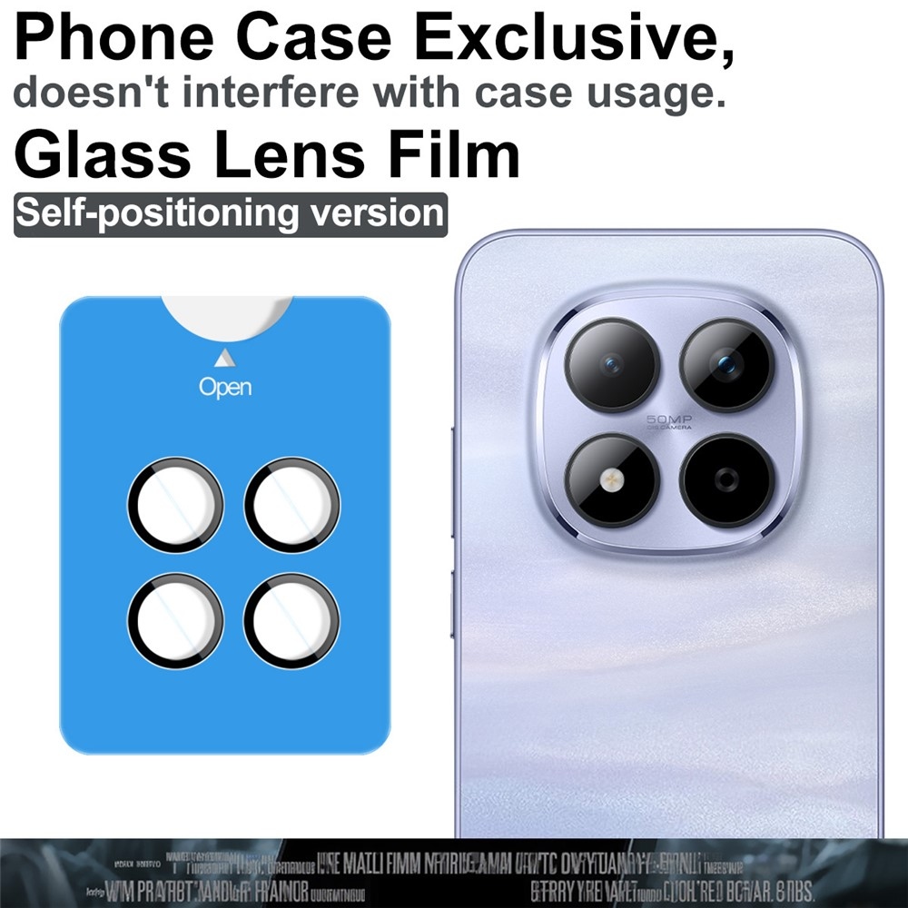 IMK sklo čočky fotoaparátu na Xiaomi Redmi Note 15 Pro+ 5G/ Note 15 Pro 5G (samostatná skla) s aplikačním rámečkem