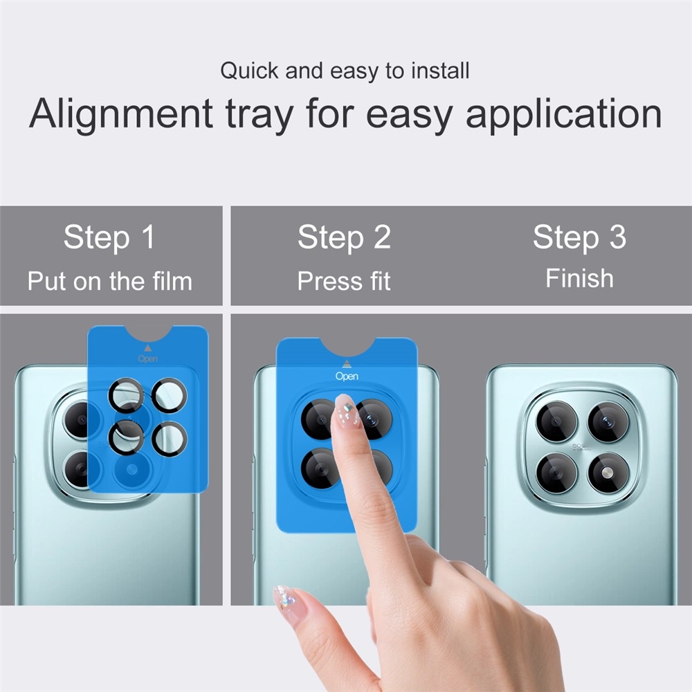 IMK sklo čočky fotoaparátu pro Xiaomi Poco M8 5G/Redmi Note 15 5G (samostatná skla) s aplikačním rámečkem