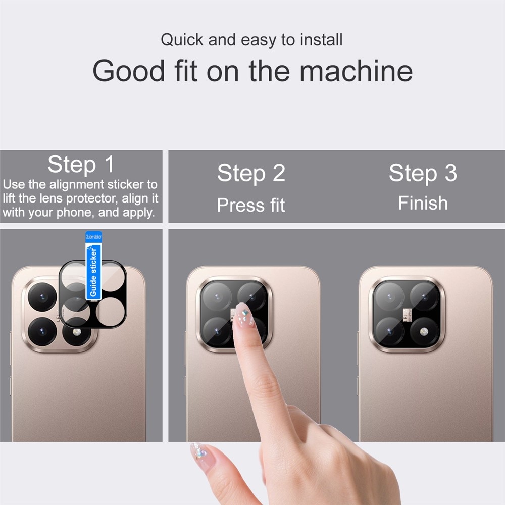 IMK sklo čočky na mobil Xiaomi 15T - černé