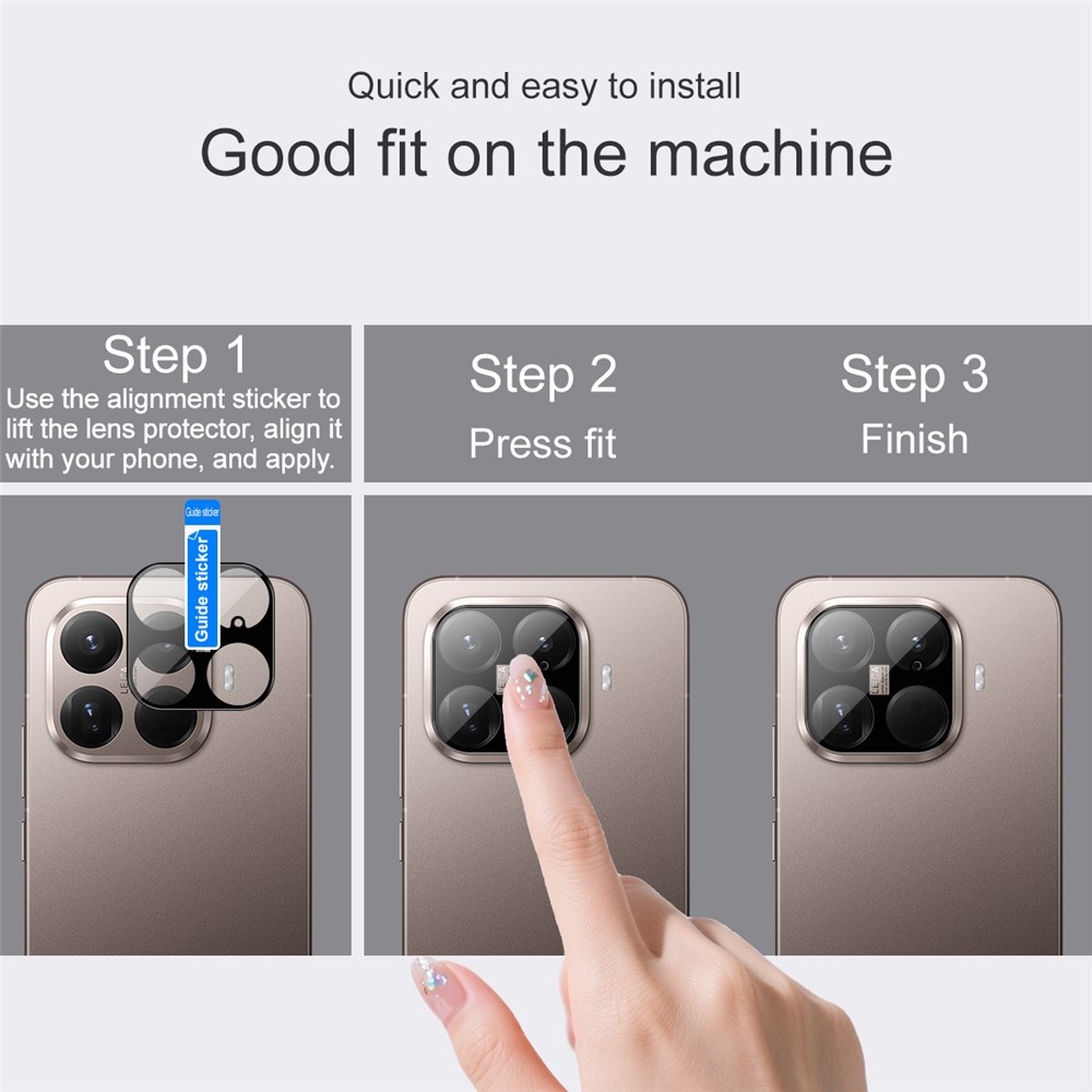 IMK sklo čočky na mobil Xiaomi 15T Pro - černé