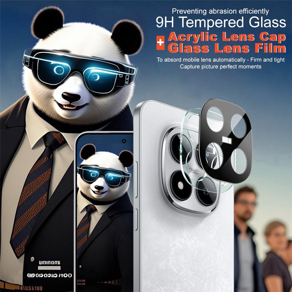 IMK sklo čočky fotoaparátu na Xiaomi Redmi Note 15 Pro+ 5G/ Note 15 Pro 5G - černé