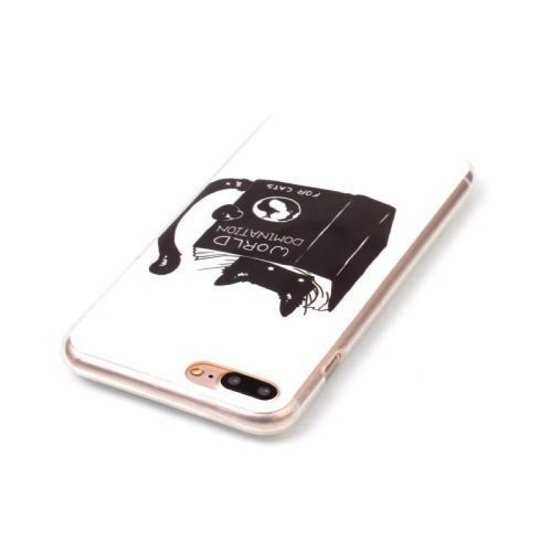 Imope gelový obal na mobil iPhone 8 Plus a iPhone 7 Plus - kočička čte