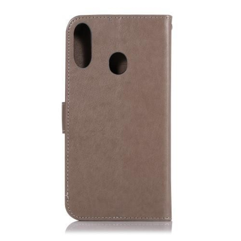 Imprint kožené peněženkové pouzdro na mobil Samsung Galaxy A30 / A20 - šedý
