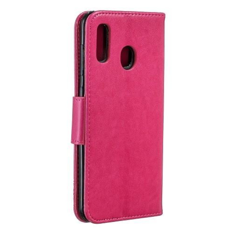 Imprint PU kožené pouzdro na mobil Samsung Galaxy A30 / A20 - rose