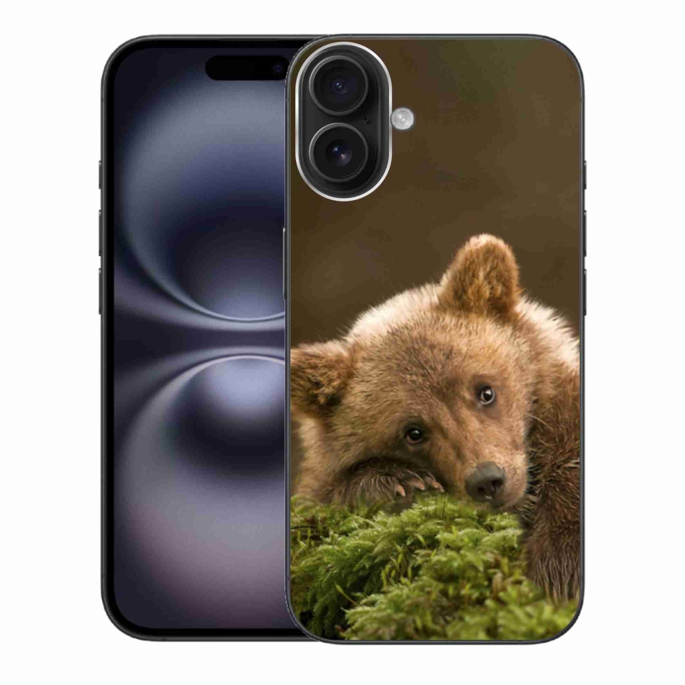 Gelový kryt mmCase na iPhone 16 Plus - medvěd