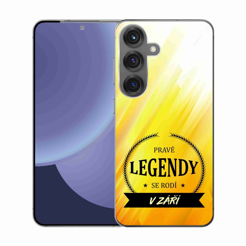 Gelový kryt mmCase na Samsung Galaxy S25 - legendy v září žluté pozadí