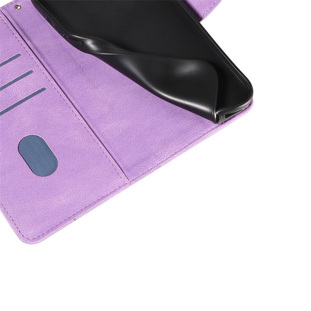 Curved knížkové pouzdro na Realme 14 5G/14T 5G - fialové