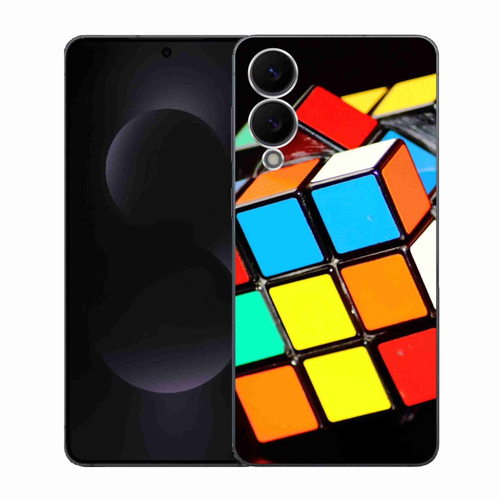 Gelový kryt mmCase na Samsung Galaxy S25 Edge - rubikova kostka