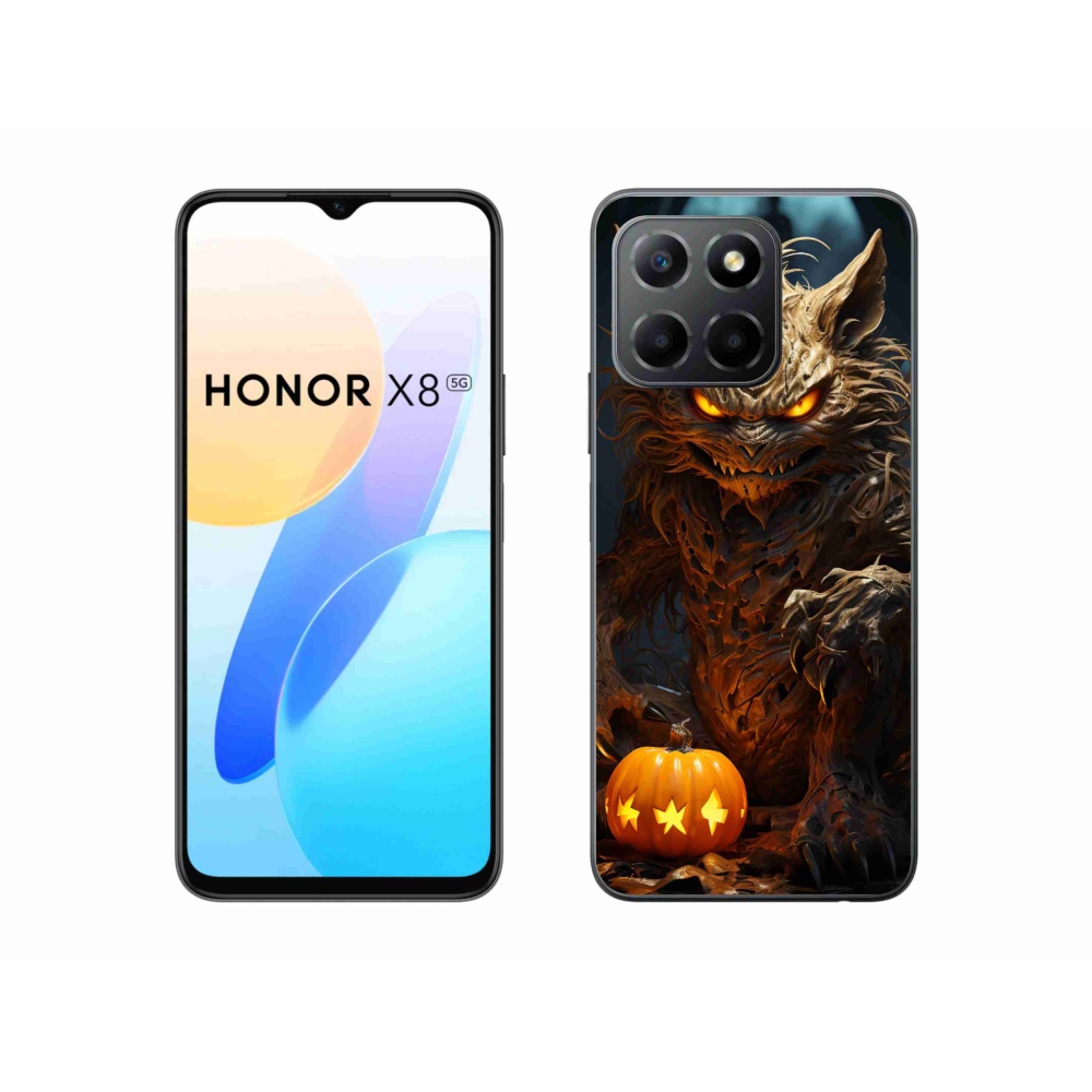 Gelový kryt mmCase na Honor X8 5G - halloweenská příšera