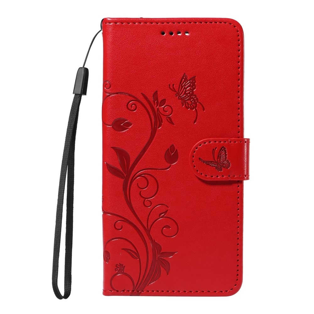 Flowers knížkové pouzdro na Honor Magic 7 Lite 5G - červené