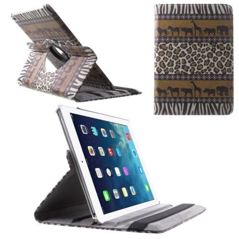 Inspire PU kožené pouzdro na iPad Air 2 - animal afrika
