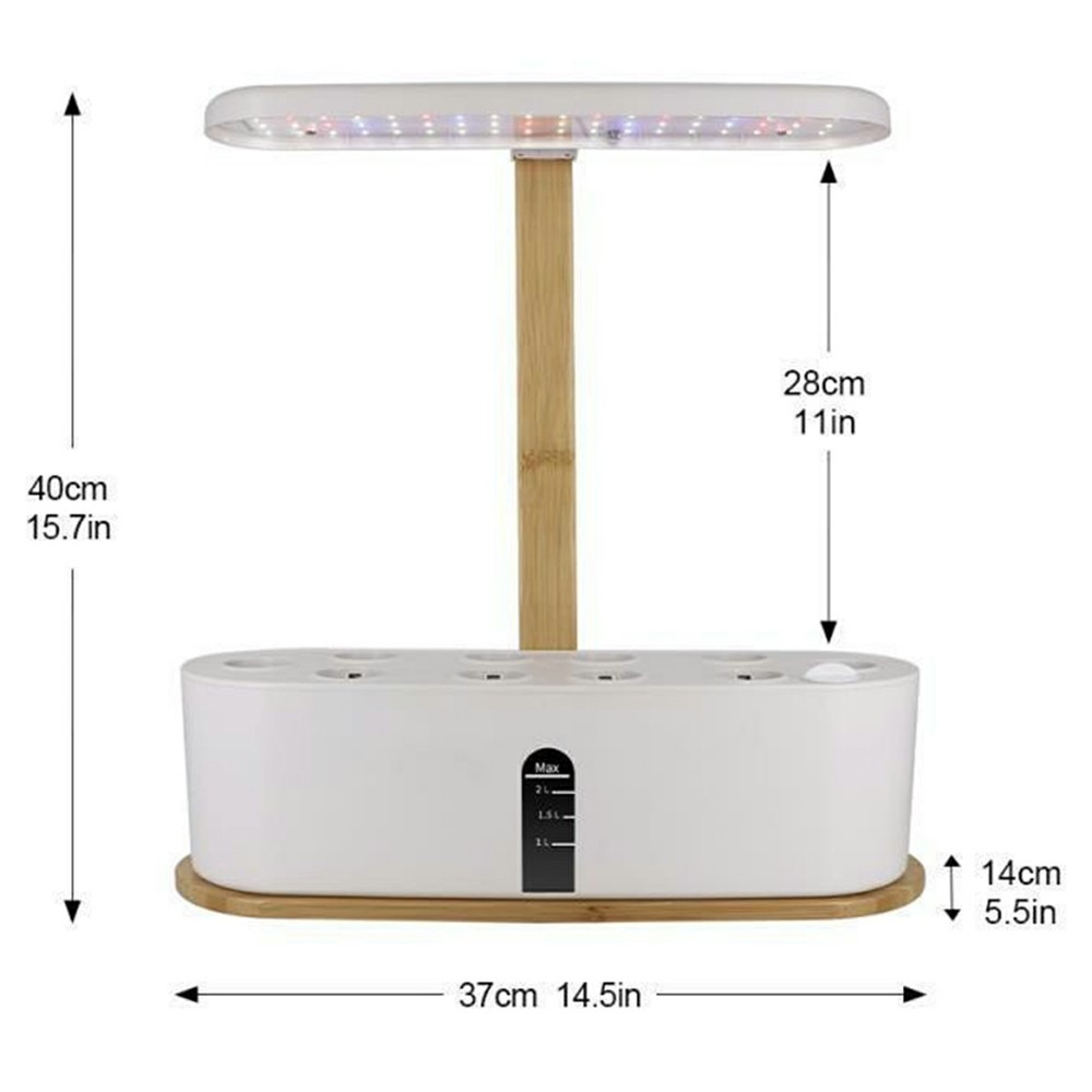 Inteligentní hydroponický květináč s LED světlem pro domácí pěstování bylinek