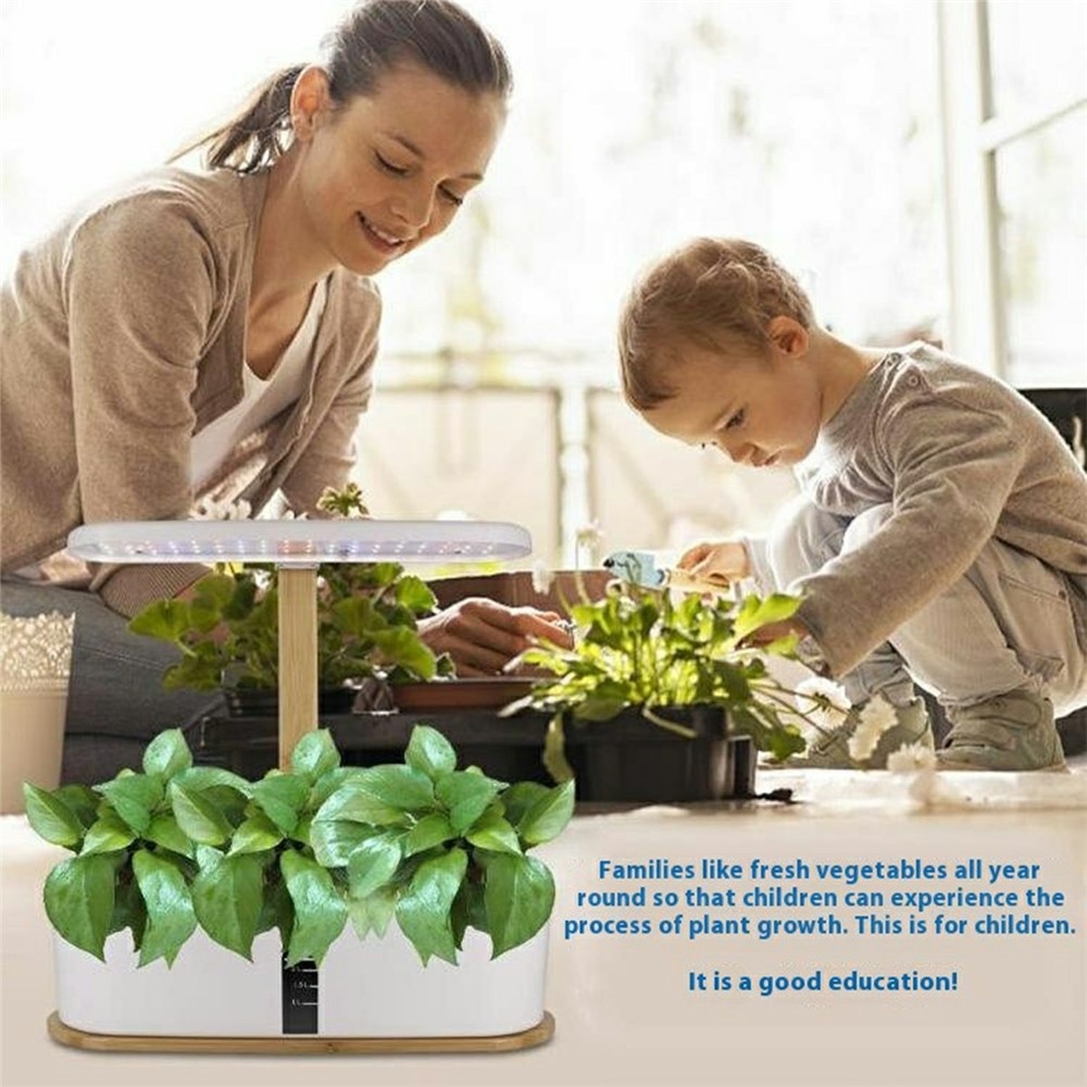 Inteligentní hydroponický květináč s LED světlem pro domácí pěstování bylinek