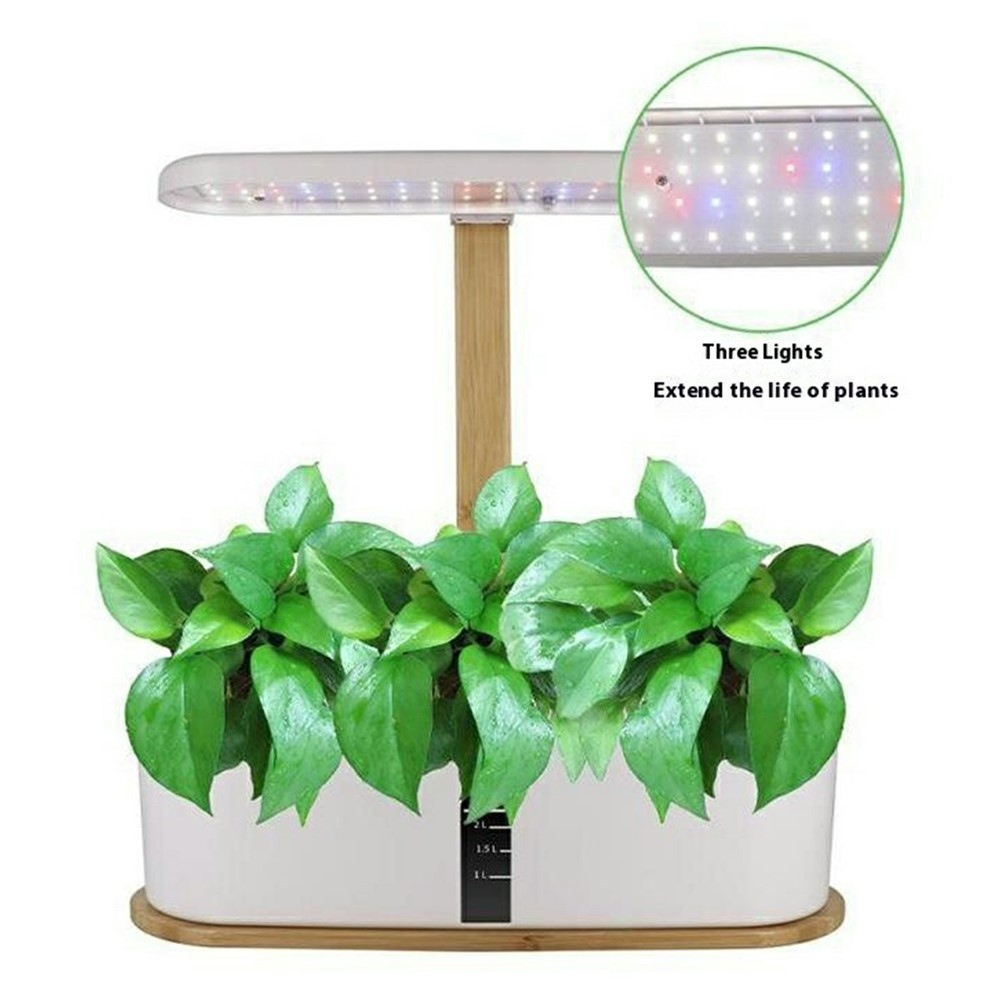 Inteligentní hydroponický květináč s LED světlem pro domácí pěstování bylinek