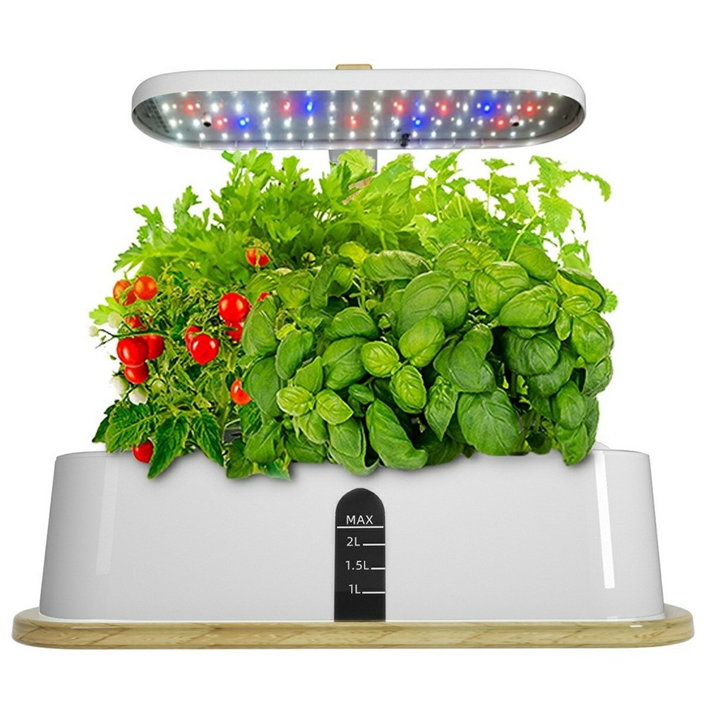 Inteligentní hydroponický květináč s LED světlem pro domácí pěstování bylinek