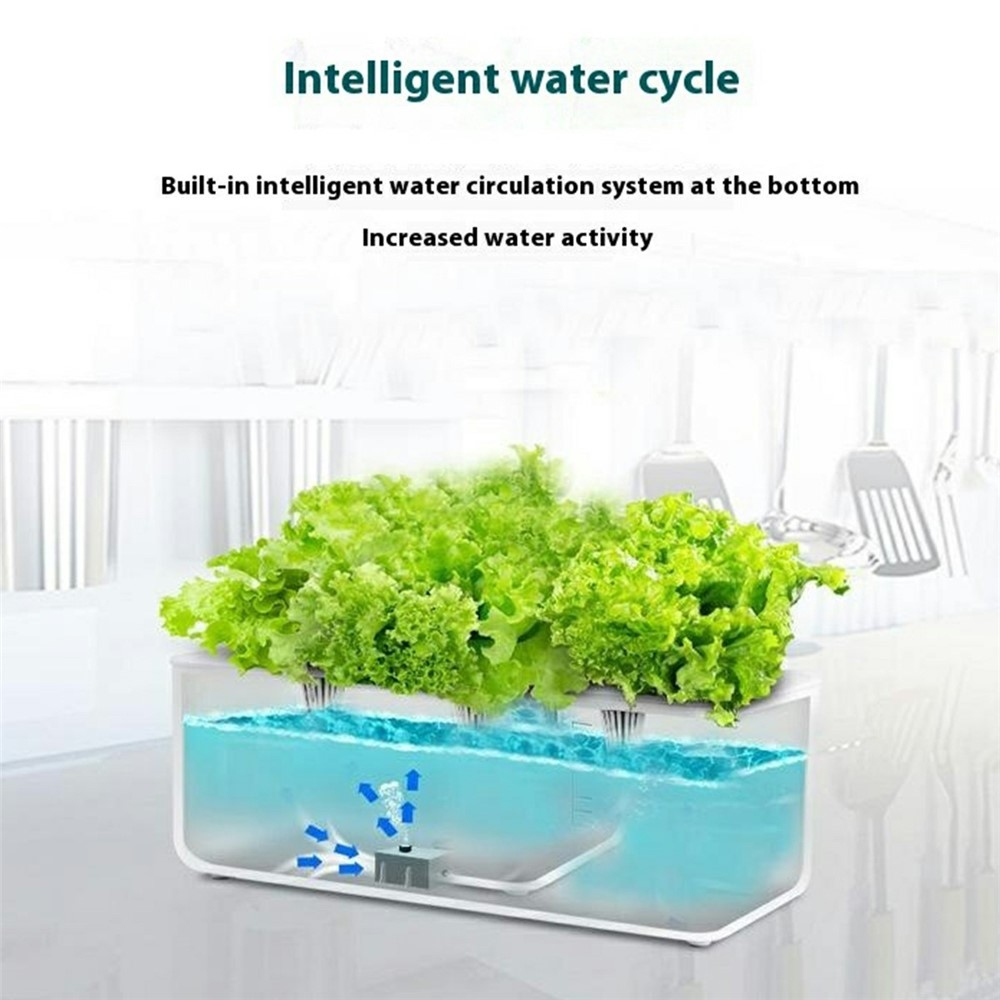 Inteligentní hydroponický květináč s LED světlem pro domácí pěstování bylinek