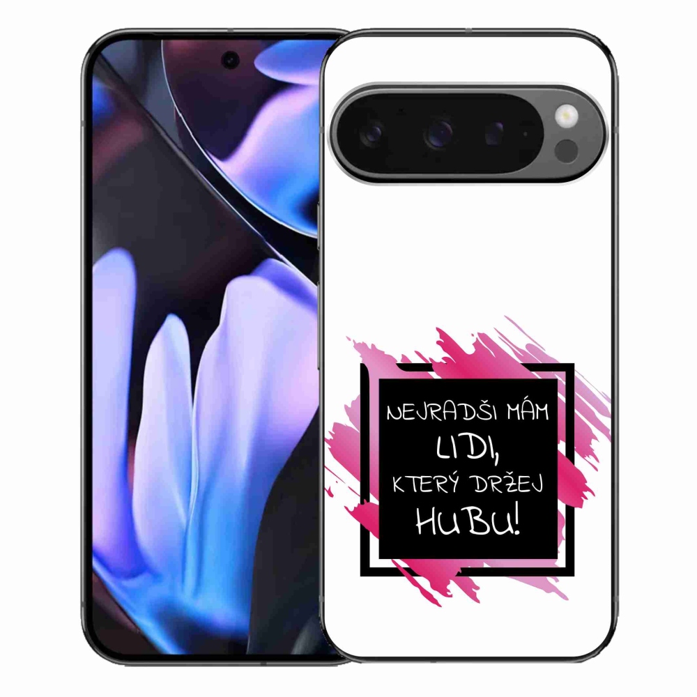 Gelový kryt mmCase na Google Pixel 9 Pro XL - vtipný text 7 černobílé pozadí