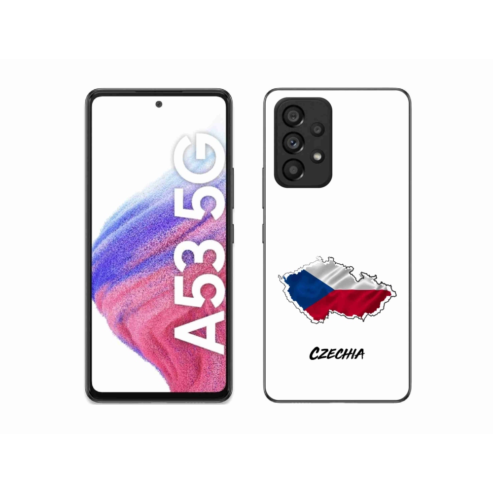Gelový kryt mmCase na Samsung Galaxy A53 5G - Czechia bílé pozadí