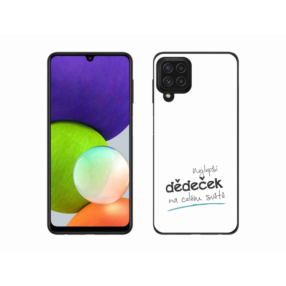Gelový kryt mmCase na Samsung Galaxy A22 4G - nejlepší dědeček 3 bílé pozadí