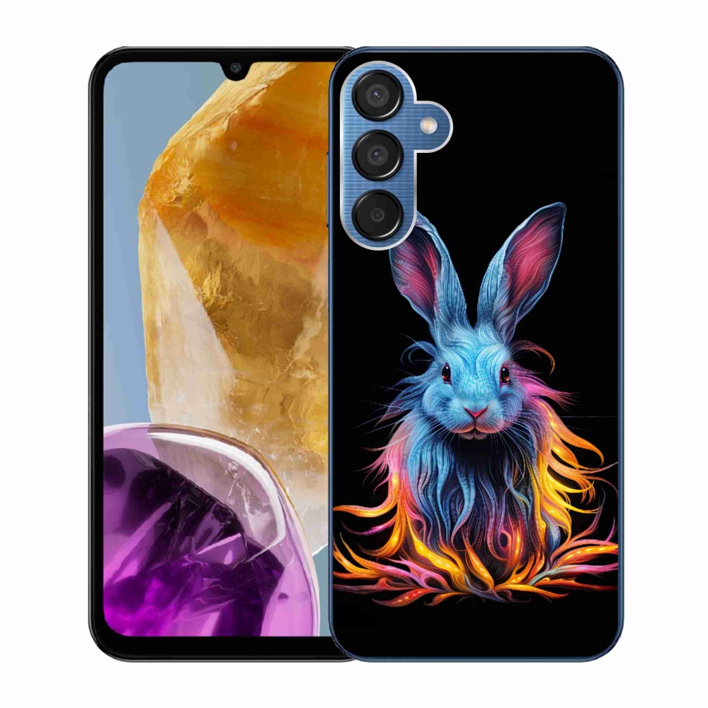 Gelový kryt mmCase na Samsung Galaxy M15 5G - abstraktní zajíc