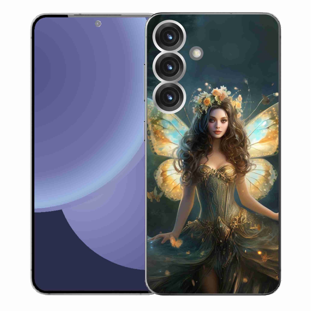 Gelový kryt mmCase na Samsung Galaxy S25+ - motýlí žena