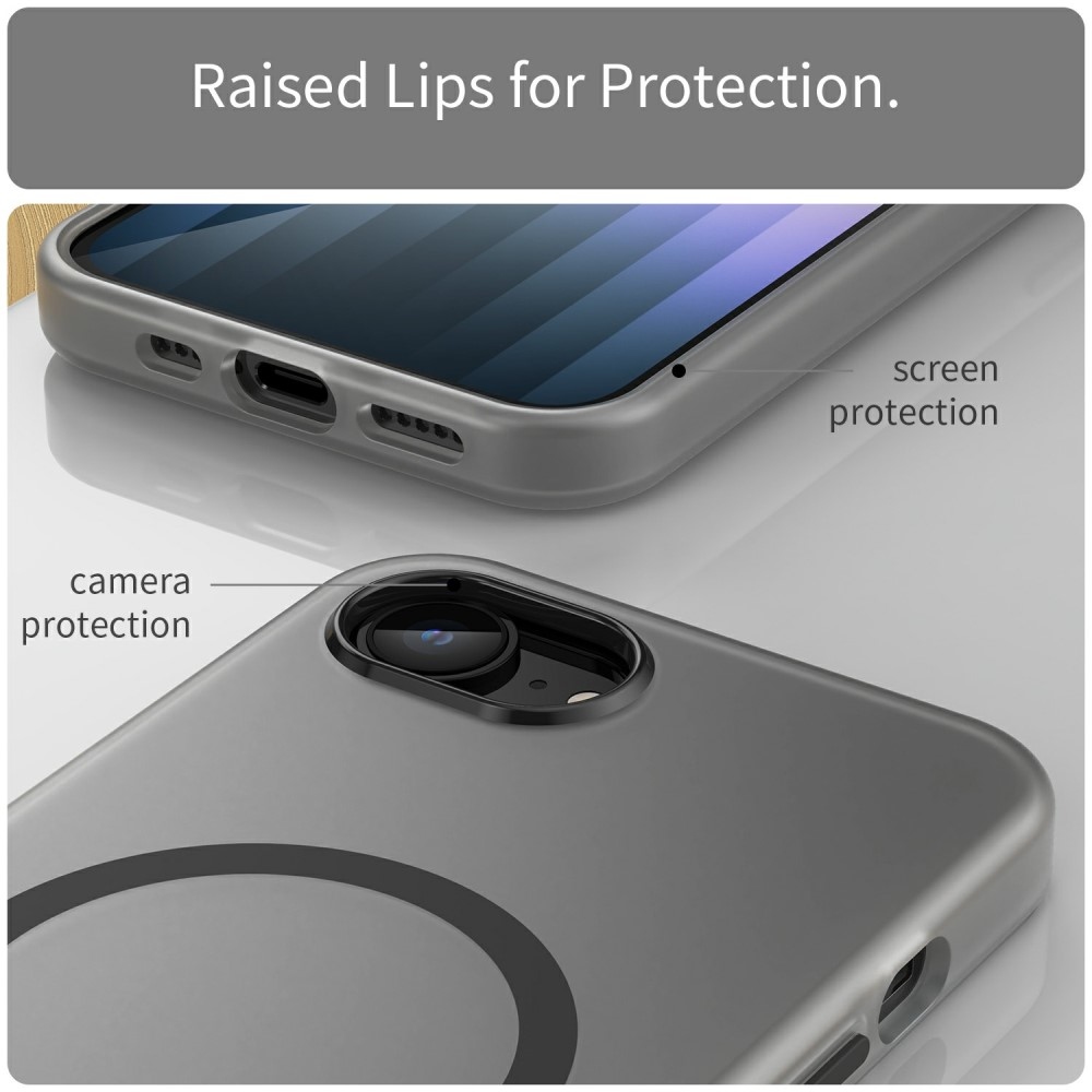 Frost gelový obal s podporou MagSafe na iPhone 16e - černý