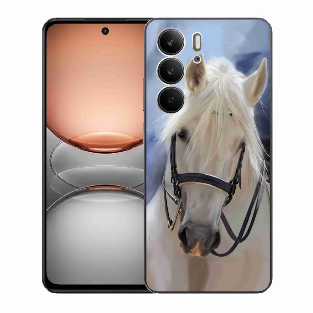 Gelový kryt mmCase na Realme C75 - bílý kůň