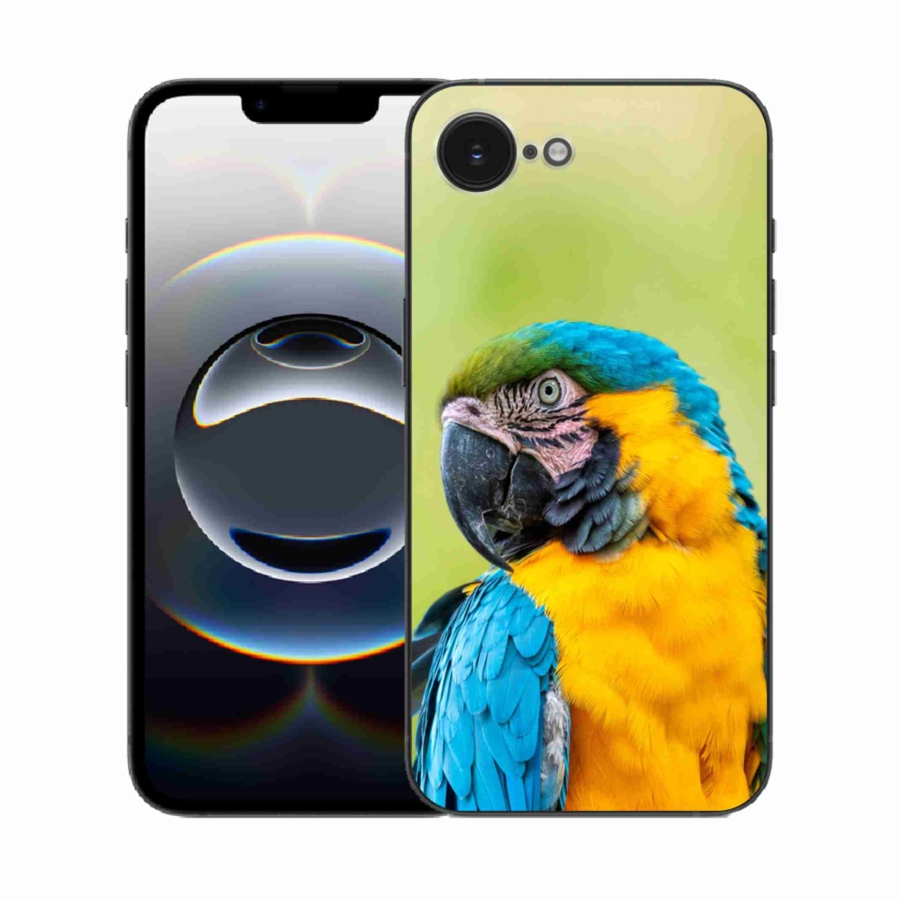 Gelový kryt mmCase na iPhone 16e - papoušek ara 2