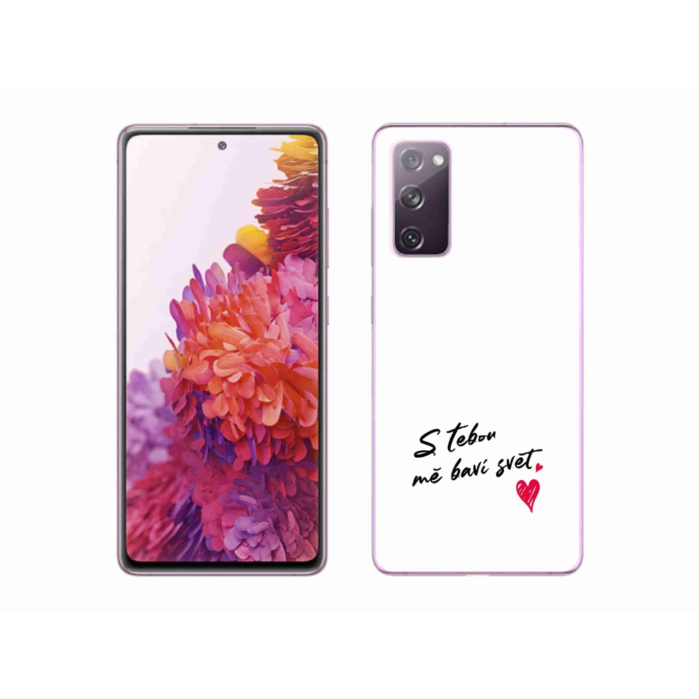 Gelový kryt mmCase na Samsung Galaxy S20 FE - zamilovaný text 1 bílé pozadí