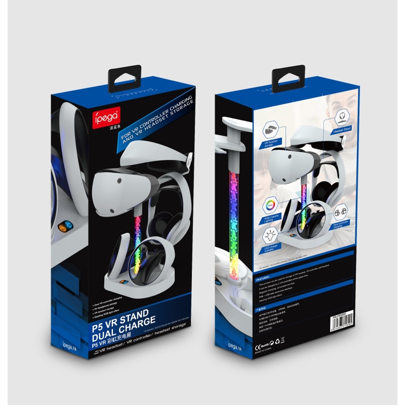 iPega P5 V001 Multifunkční Nabíjecí Stojan pro PS VR2