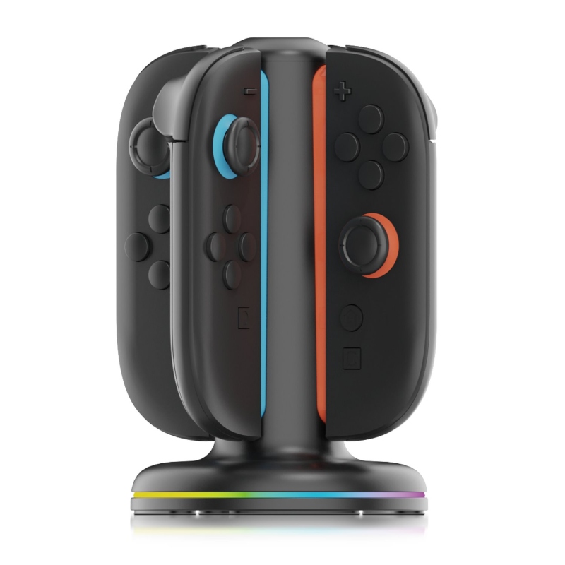 iPega SW2052 Nabíjecí Stanice s RGB pro JoyCon Ovladače Nintendo Switch 2 Black